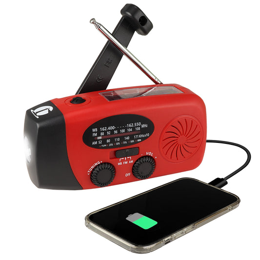 4-in-1 Dynamo Solar NOAA Weather Band Radio & Flashlight